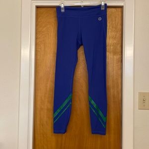 Tory Burch Sport leggings blue with green accents medium